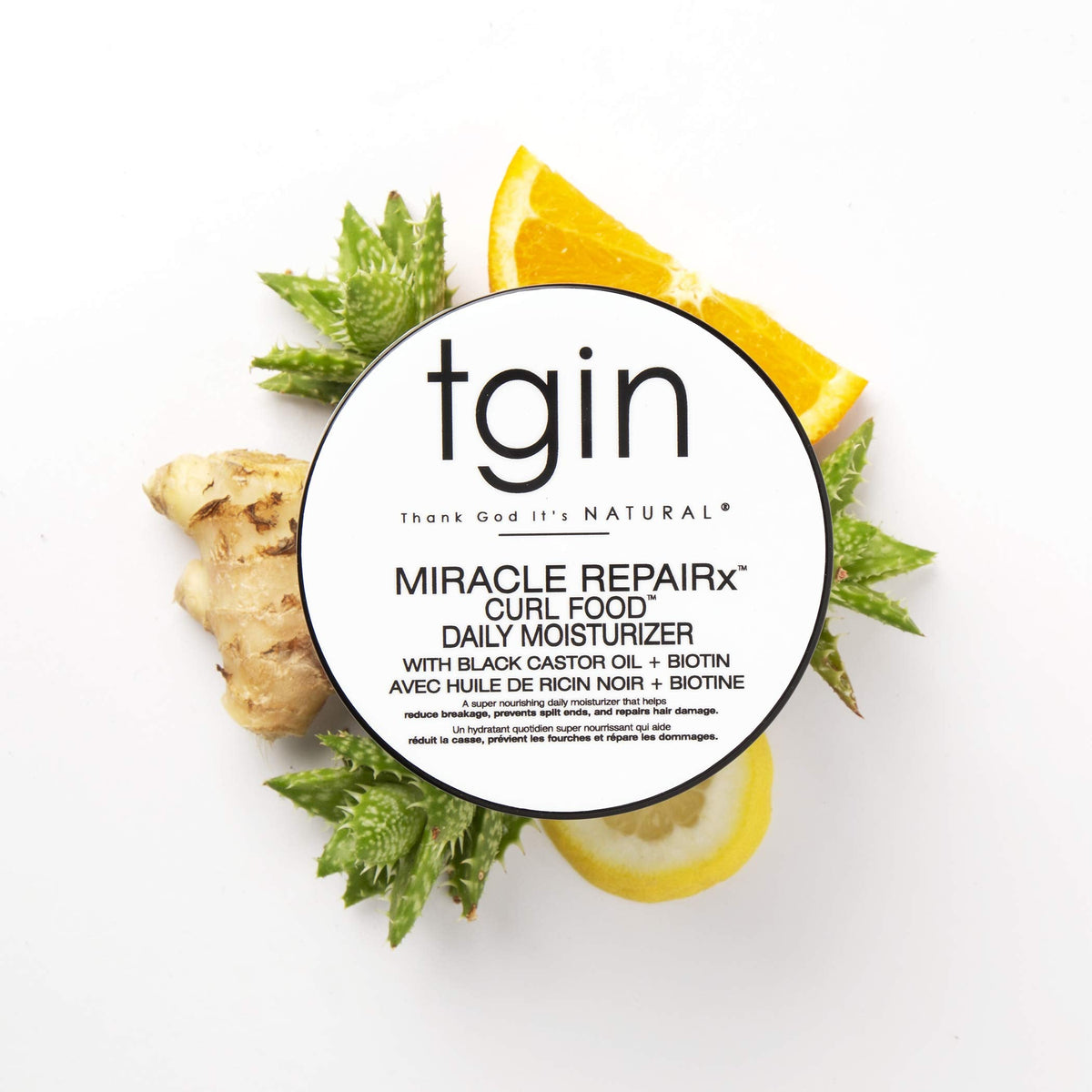 tgin Miracle RepaiRx Curl Food Daily Moisturizer for Curly, Coily and Wavy Hair, Moisturizing Curl Cream for Dry, Damaged Hair, 12 oz Beauty & Personal Care Thank God It's Natural