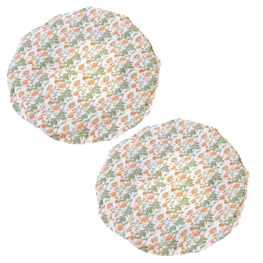 Ruilogod Flower Pattern Ladies Waterproof Elastic Bathing Shower Cap Hat 2 Pcs (id: 234 1fa 066 e67 bf5 Beauty and Personal Care Ruilogod