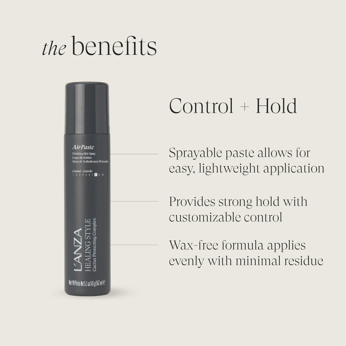 L'ANZA Healing Style Air Paste with Strong Hold Effect, Nourishes and Refreshes the Hair While Styling, With Keratin Cactus Complex for a Shiny Beauty & Personal Care L’ANZA