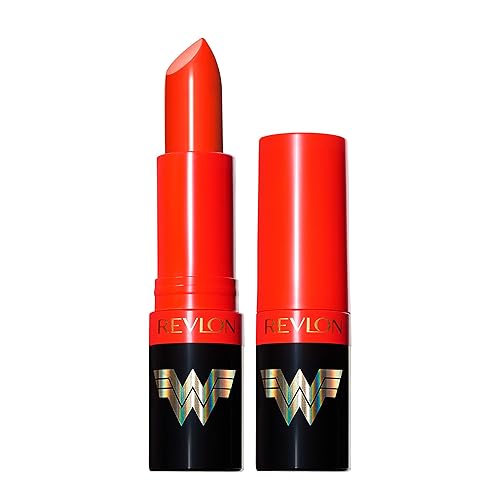 REVLON x WW84 Wonder Woman Super Lustrous Lipstick with Vitamin E and Avocado Oil, Matte Lipstick in Nude, 004 Strike First, 0.15 oz Beauty & Personal Care REVLON