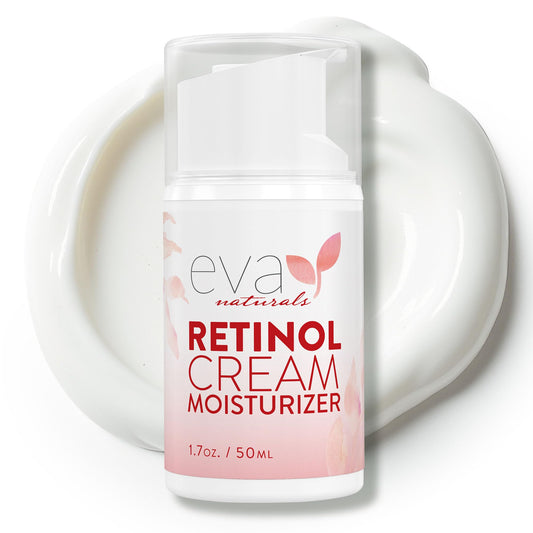 Eva Naturals Anti-Aging Retinol Cream For Face - Anti-wrinkle Retinol-Complex Moisturizer Day & Night Cream w/Hyaluronic Acid & Vitamin E For Women Beauty & Personal Care Eva Naturals