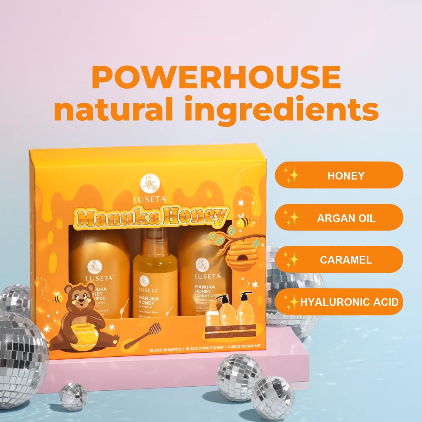 Luseta Manuka Honey Moisturizing Trio Hair Care Set Beauty & Personal Care LUSETA