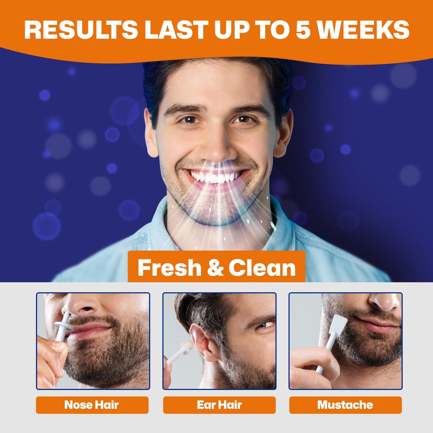 Nose & Ear Waxing Kit - Hypoallergenic Wax + 30 Applicators - Painless Hair Removal for Men & Women - Includes 15 Soothing Balm Wipes & Mustache Beauty and Personal Care Juloviy