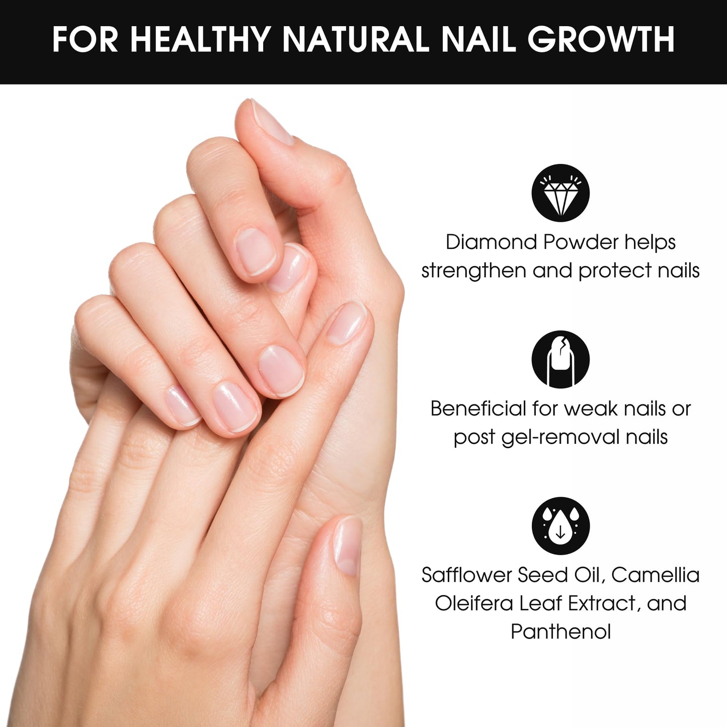 Deborah Lippmann Hard Rock Base and Top Coat | Promotes Healthy Growth for Soft Nails | Diamond Powder Strengthens and Protects Nail Polish | Clear Beauty & Personal Care Deborah Lippmann