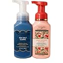 Bath & Body Works Peach Blossom & Nectar + Sea Salt Cliffs Foaming Hand Soap Set of 2 - Fresh Fruity Coastal Blend Beauty & Personal Care Bath & Body Works