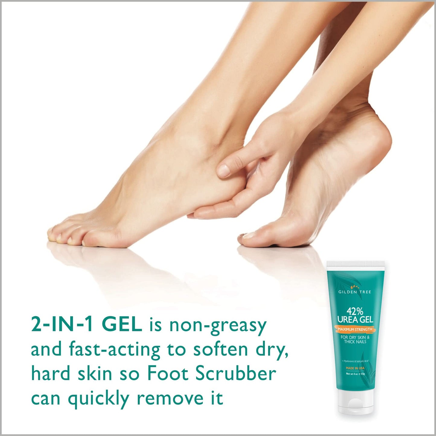 Callus Remover Gel + Foot Scrubber Kit - Pedicure Tools for Dry Cracked Heels Beauty & Personal Care GILDEN TREE
