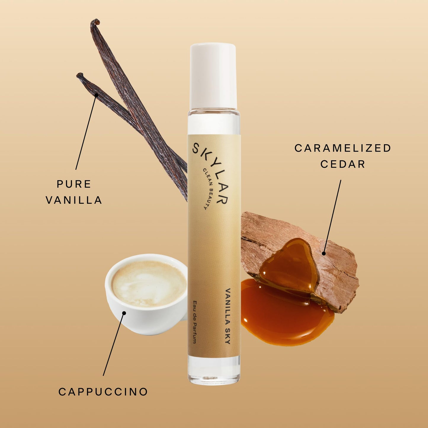 Skylar Vanilla Sky Travel Spray for Women - Mini Vanilla Perfume, Cappuccino, Cinnamon & Cedar Notes - Hypoallergenic, Vegan, Clean Fragrance Beauty & Personal Care Skylar