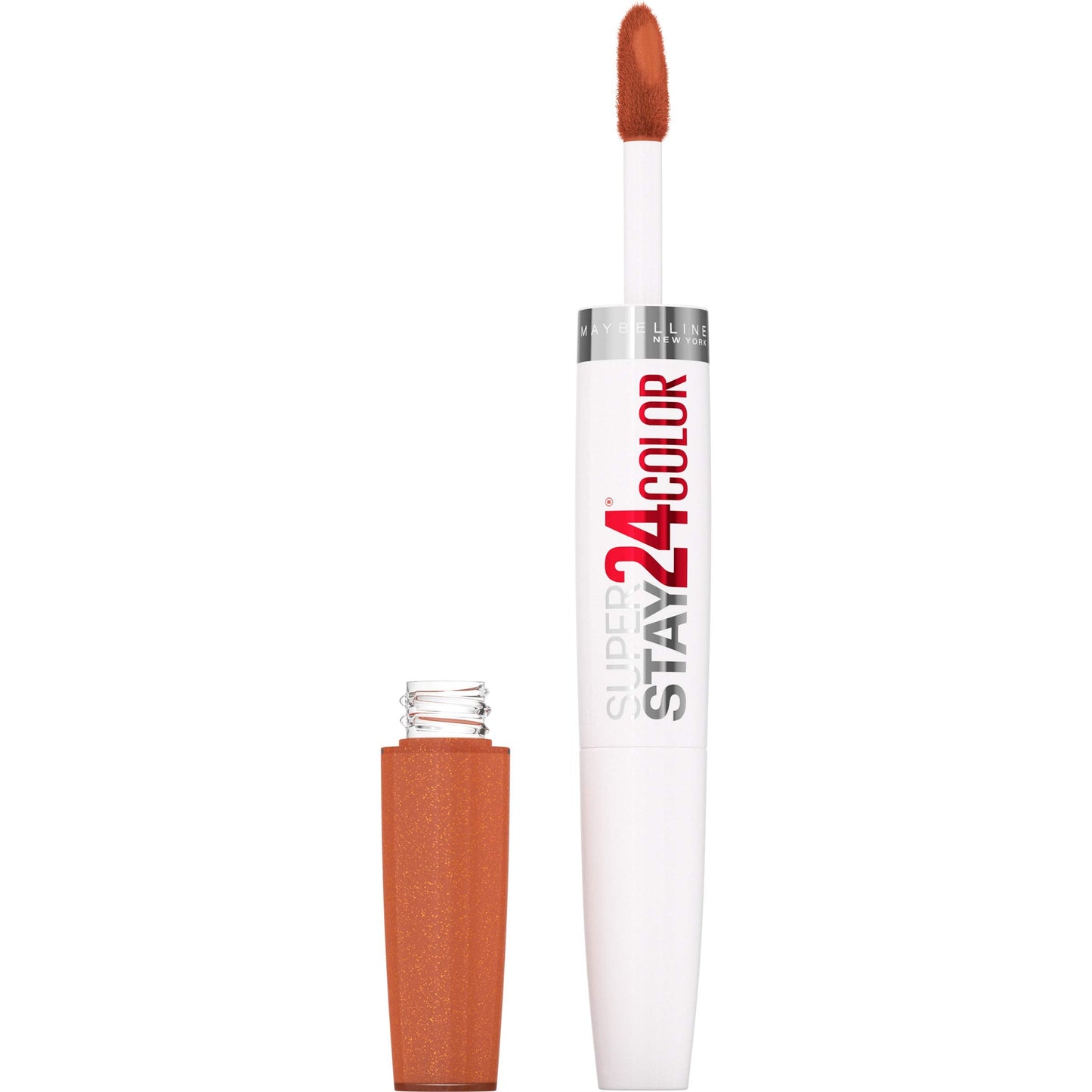 MAYBELLINE Super Stay 24 2-step Long Lasting Liquid Lipstick and Lip Balm, 910 Copper Glisten, 1 count Beauty & Personal Care MAYBELLINE