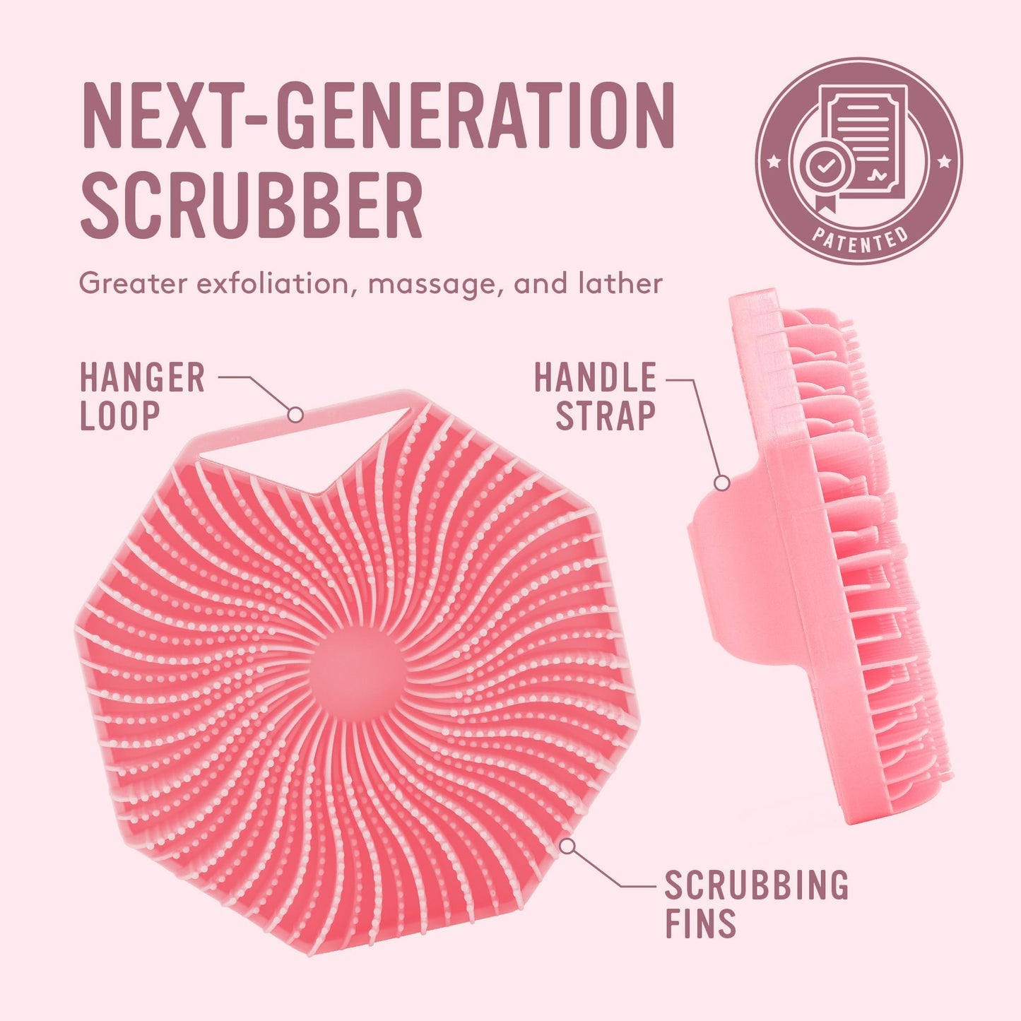 Sud Scrub® Antimicrobial Silicone Body Scrubber, Exfoliating Body Scrubber for Sensitive Skin, Eco Friendly Shower Scrubber for Body, Silicone Body Beauty & Personal Care Sud Scrub