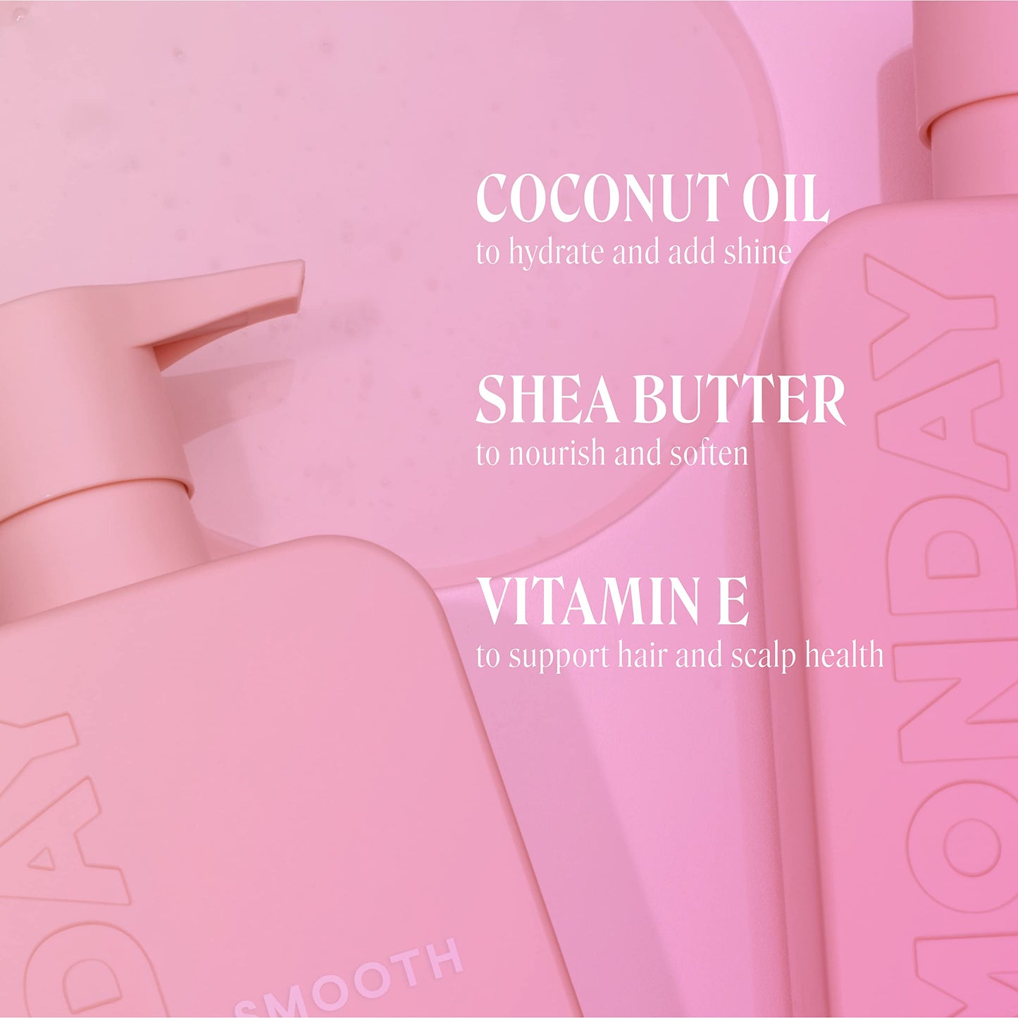 MONDAY HAIRCARE Smooth Shampoo + Conditioner Bathroom Set (2 Pack) 30oz Each for Frizzy, Coarse, and Curly Hair, Made from Coconut Oil, Shea Butter Beauty & Personal Care MONDAY HAIRCARE