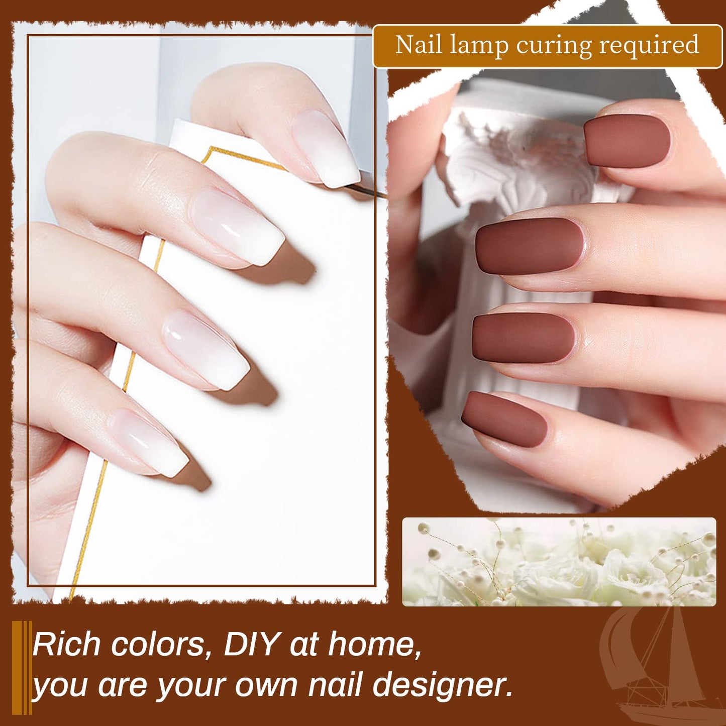 JODSONE 100 PCS (5 ml each) Gel Nail Polish Kit No Wipe Soak off Base Coat and Matte Glossy Top Coat Gel Polish Collections Gifts for Manicure Lovers Beauty and Personal Care JODSONE