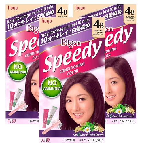 Bigen Speedy Conditioning Color Kit: 4B Burgundy Brown - 3 Pack Beauty & Personal Care Bigen