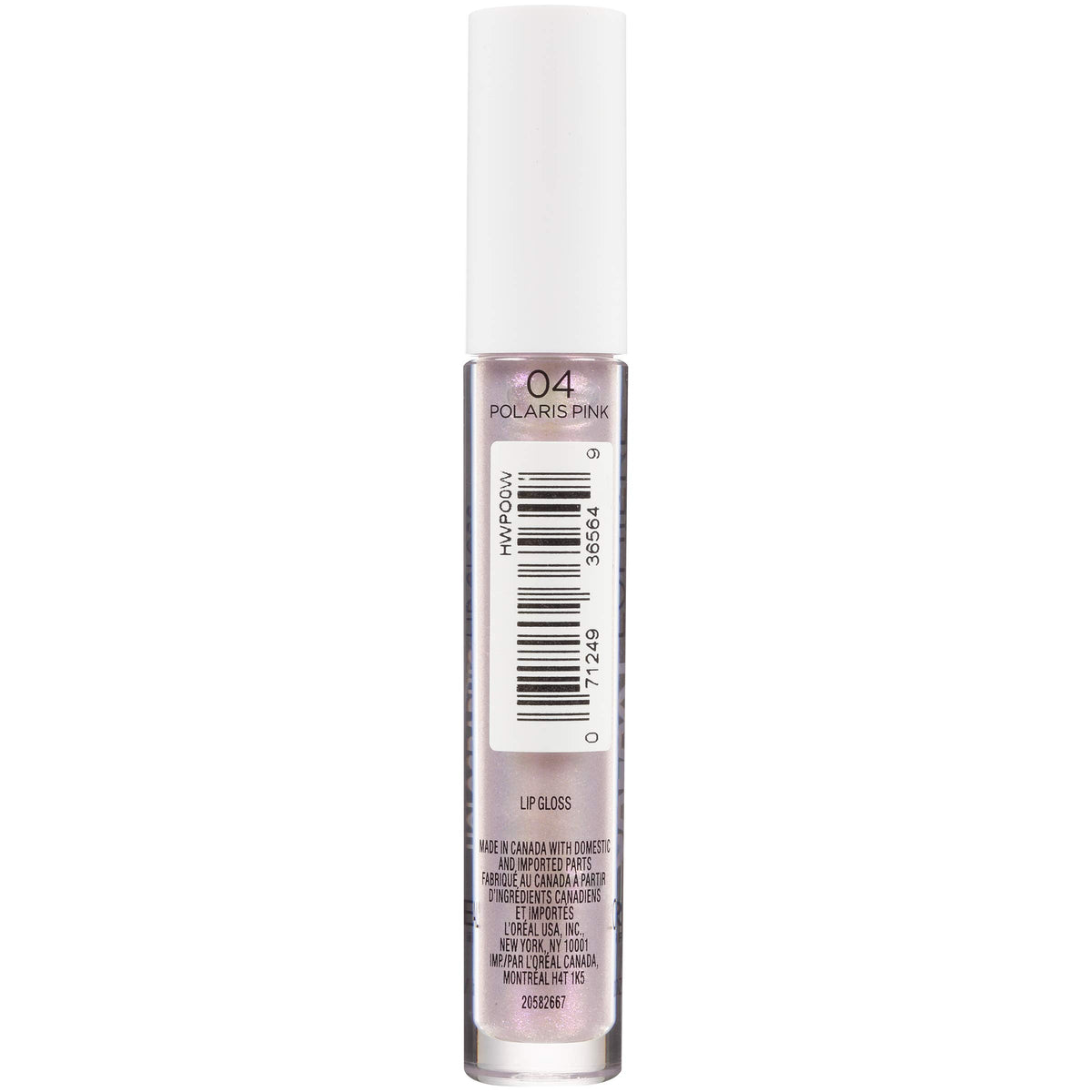 L'Oreal Paris Makeup Infallible Galaxy Lumiere Holographic Lip Gloss, Loaded with Iridescent Pearls, Wear Alone or as a Topper to your Favorite
