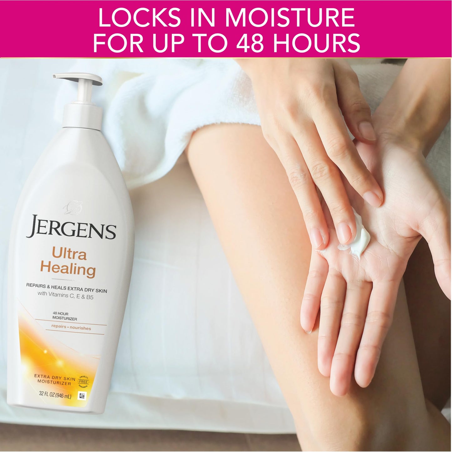 Jergens Ultra Healing Dry Skin Lotion, Hand and Body Moisturizer for Quick Absorption into Extra Dry Skin with Hydralucence Blend, Vitamins C, E Beauty & Personal Care Jergens
