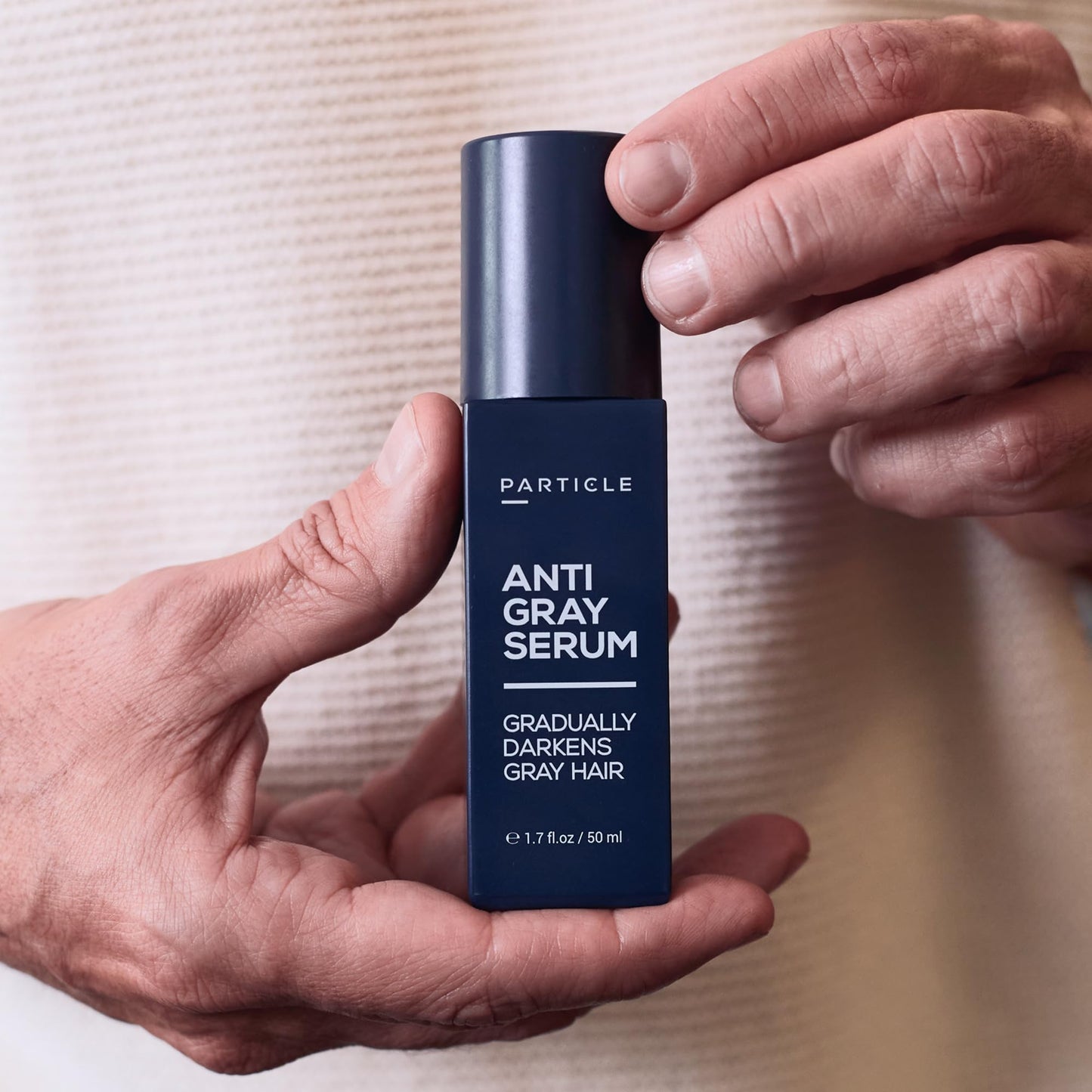 Particle Anti-Gray Serum for Men - Gradually Reduces Gray Hair on Head & Beard Without Dye - Natural Gray Reduction with Silverfree™, Vitamin A Beauty & Personal Care Particle
