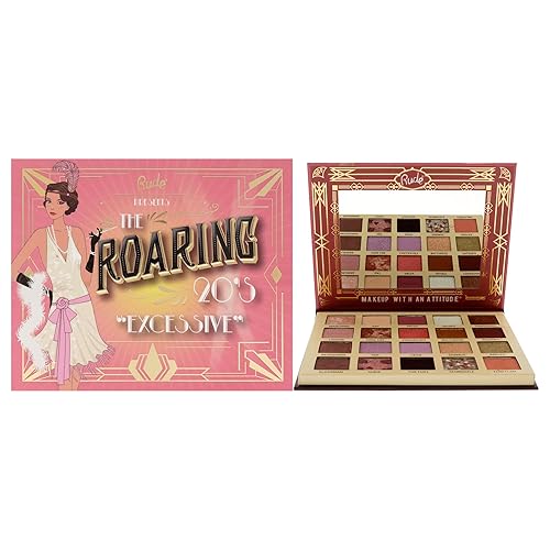 Rude Cosmetics The Roaring 20s Eyeshadow Palette - Excessive Eye Shadow Women 0.84 oz Beauty & Personal Care RUDE