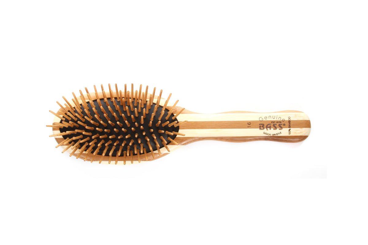 HAIR DOC Large Oval Wood Bristle Brush, 1 EA