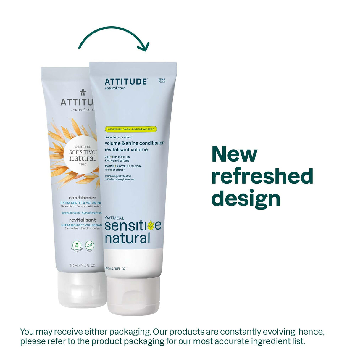 ATTITUDE Extra Gentle Hair Conditioner for Sensitive Dry Scalp, Soothing Oat, Naturally Derived Ingredients, Dermatologically Tested, Vegan Detangler Beauty & Personal Care ATTITUDE