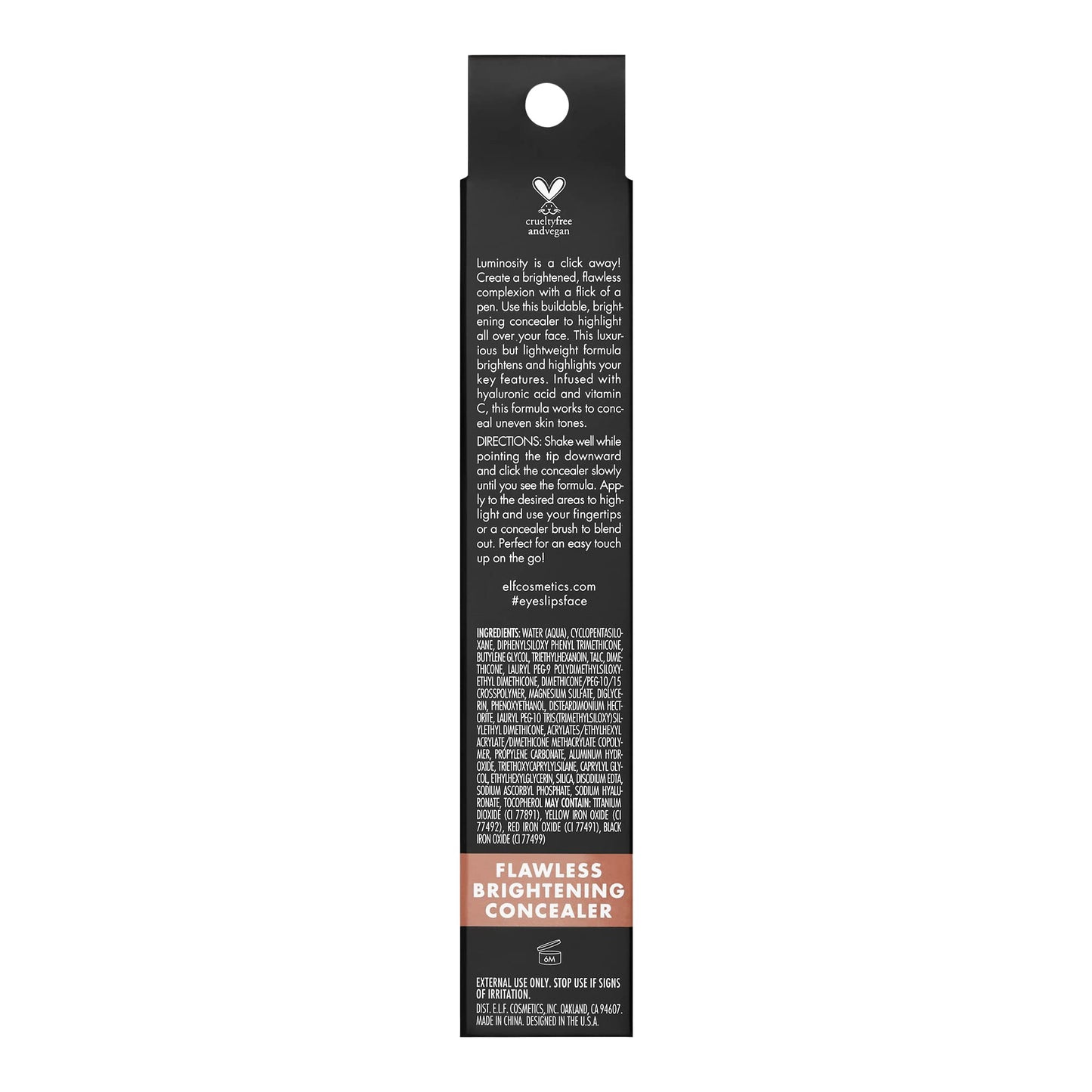 e.l.f. Flawless Brightening Concealer, Illuminating & Highlighting Face Makeup, Conceals Dark Under Eye Circles, Tan 45 N, 0.07 Fl Oz Beauty & Personal Care e.l.f.