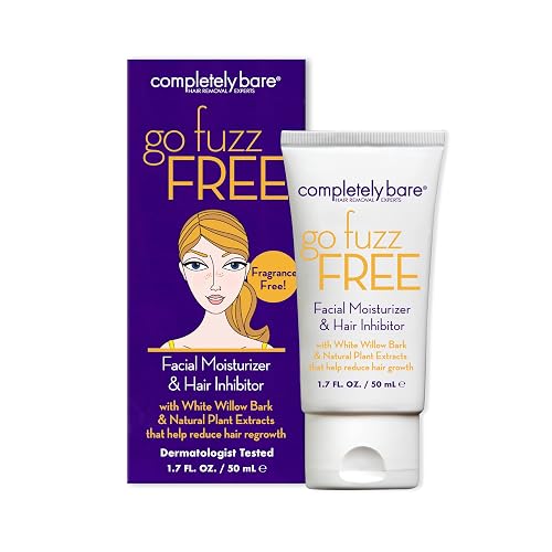Completely Bare go fuzz FREE | Facial Moisturizer & Hair Inhibitor | Vitamin E | Hair Minimizers | Fragrance Free | 1.7 FL OZ Beauty & Personal Care Completely Bare