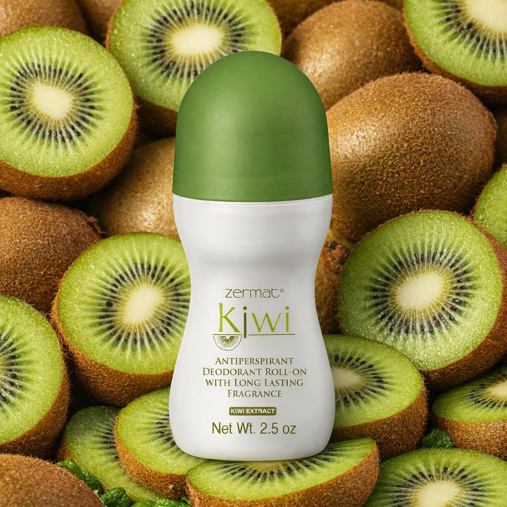 Zermat Kiwi, Kiwi Roll-On Deodorant Unisex, 24 h Antiperspirant, 2.5 Oz. Beauty and Personal Care Zermat