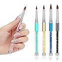 Honoson 5 Pieces Acrylic Nail Brush 3D Nail Brushes for Acrylic Flower UV Gel Pen Painting Tools Home DIY Salon Using Manicure Pen, Size 4, 6, 8, 10 Beauty & Personal Care Honoson
