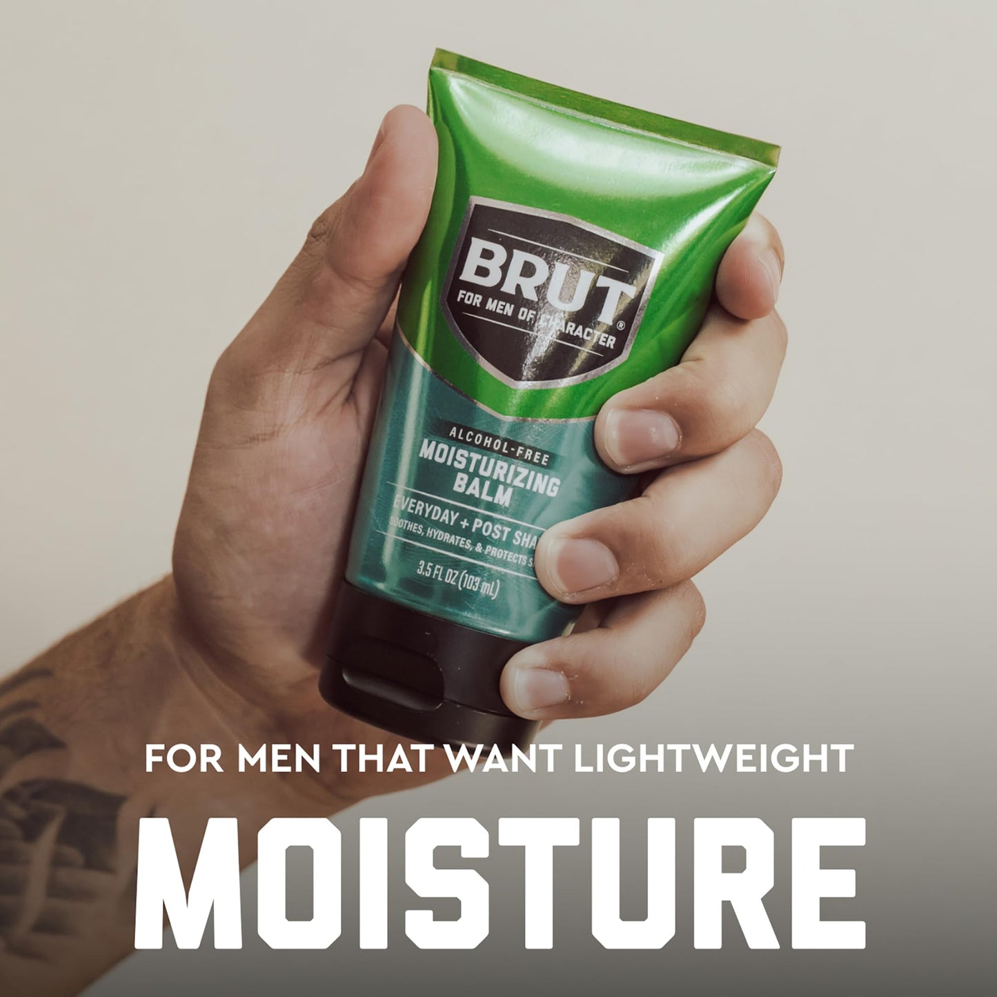 Brut Moisturizing Balm - Soothing Men’s Face Moisturizer with Signature Scent - Lightweight and Grease-Free Aftershave Lotion - 3.5 oz Beauty & Personal Care Brut