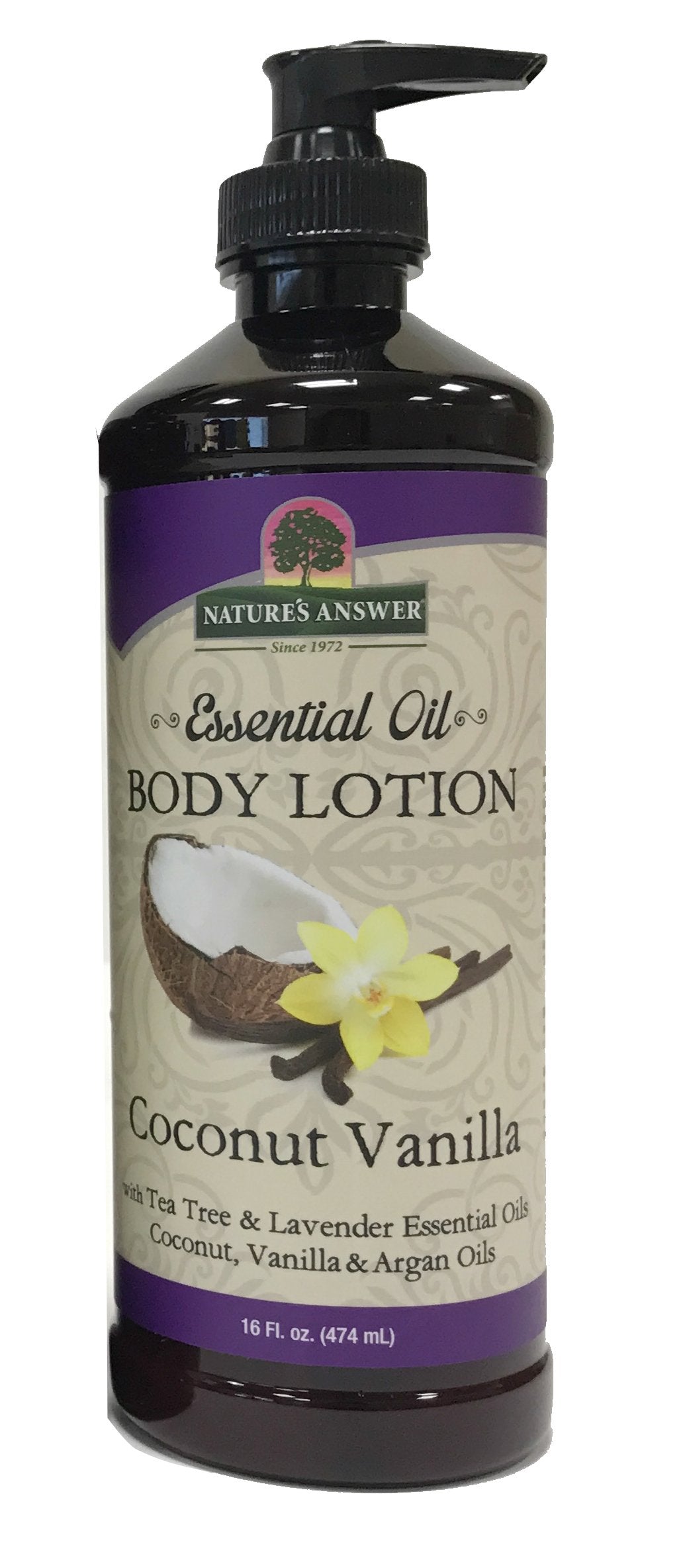 Nature's Answer Pure Essential Oil Body Lotion Coconut Vanilla, 16 Oz Beauty & Personal Care Nature's Answer