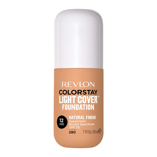 Revlon ColorStay Light Cover Liquid Foundation, Hydrating Longwear Weightless Makeup with SPF 35, Light-Medium Coverage for Blemish, Dark Spots Beauty & Personal Care REVLON