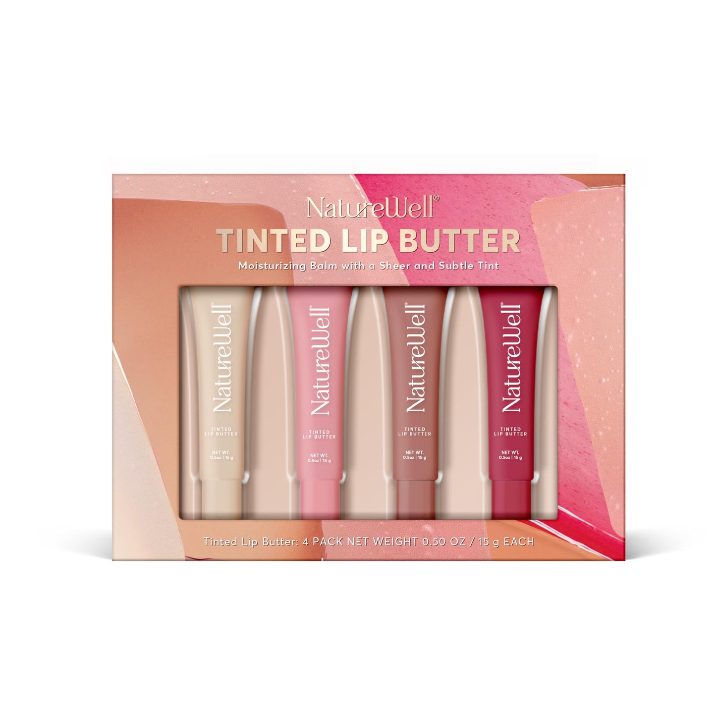 NATURE WELL Tinted Lip Butter Variety Pack, Shear & Subtle Tinted Moisturizing Balms, Vanilla Scented, Lightweight & Non-Greasy, Vitamin E, Shea Beauty & Personal Care NATURE WELL