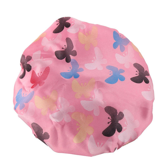 Ruilogod Polyester Butterfly Pattern Women Hair Protector Water Resistant Elastic Spa Shower Cap (id: 8da 984 ccc 17c 614 Beauty and Personal Care Ruilogod