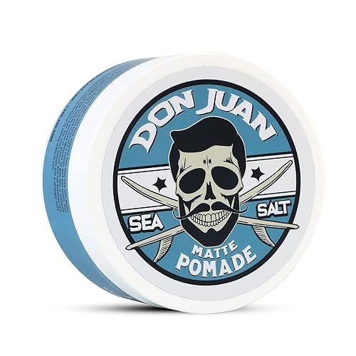 Don Juan Sea Salt Matte Pomade | Water Based | Medium Hold | Matte Finish | Natural Plant Extracts and Ocean Minerals | Surf Wax Scent, 4 oz Beauty & Personal Care Don Juan