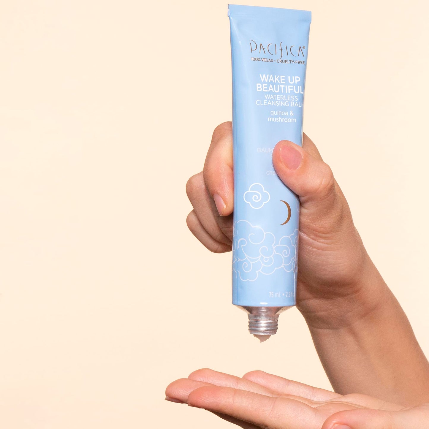 Pacifica Wake Up Beautiful Cleansing Balm & Makeup Remover - 2-in-1 Waterless Face Cleanser for Dry & Sensitive Skin, Hydrating No-Rinse Balm Beauty & Personal Care Pacifica