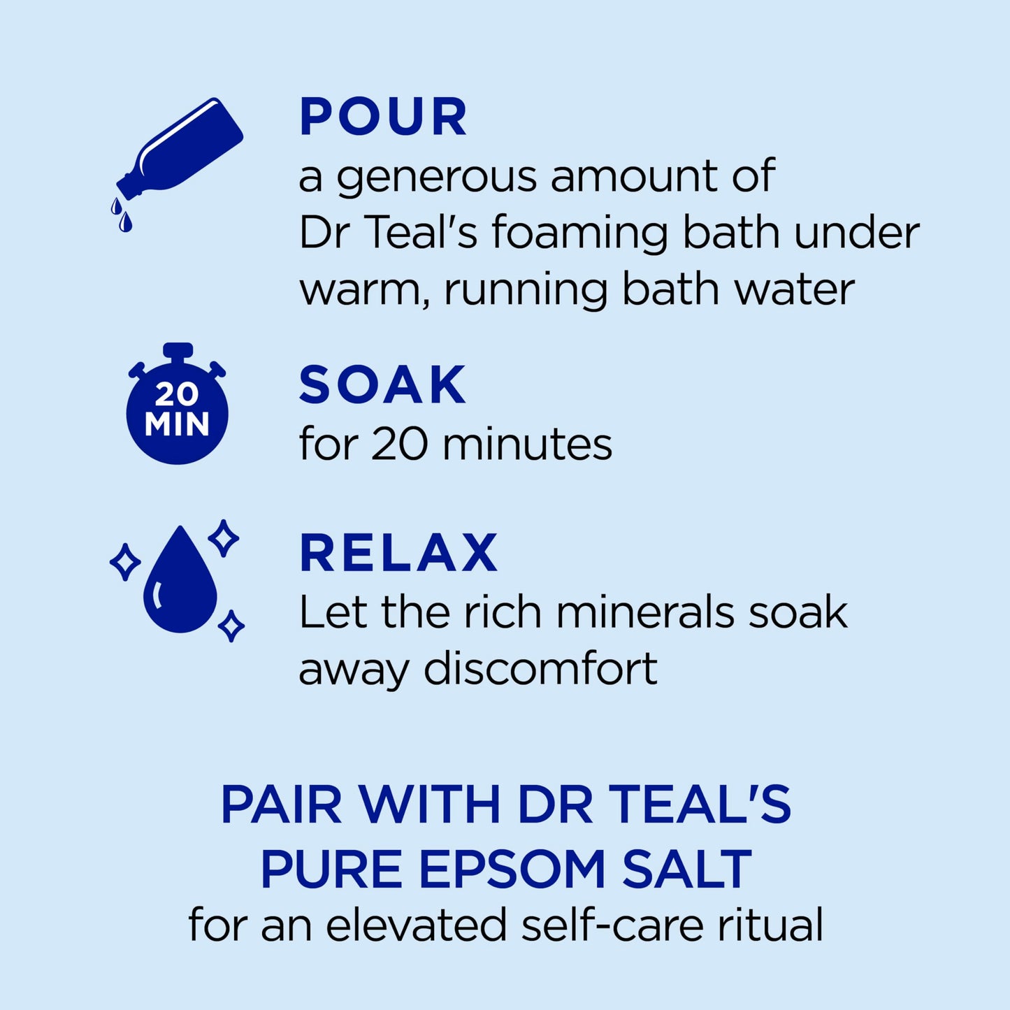 Dr Teal's Foaming Bath with Pure Epsom Salt, Lavender & Eucalyptus, 34 fl oz (Pack of 2) Beauty and Personal Care Dr Teal's