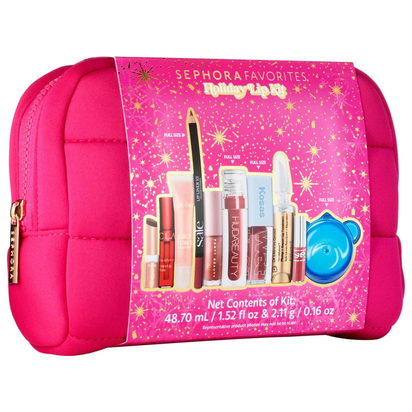 Sephora Holiday Lip Value Set: 10-Piece Lip Gloss, Liner, Oil & Treatment Collection with Kosas, Saie, Fenty Beauty & More Beauty & Personal Care SEPHORA