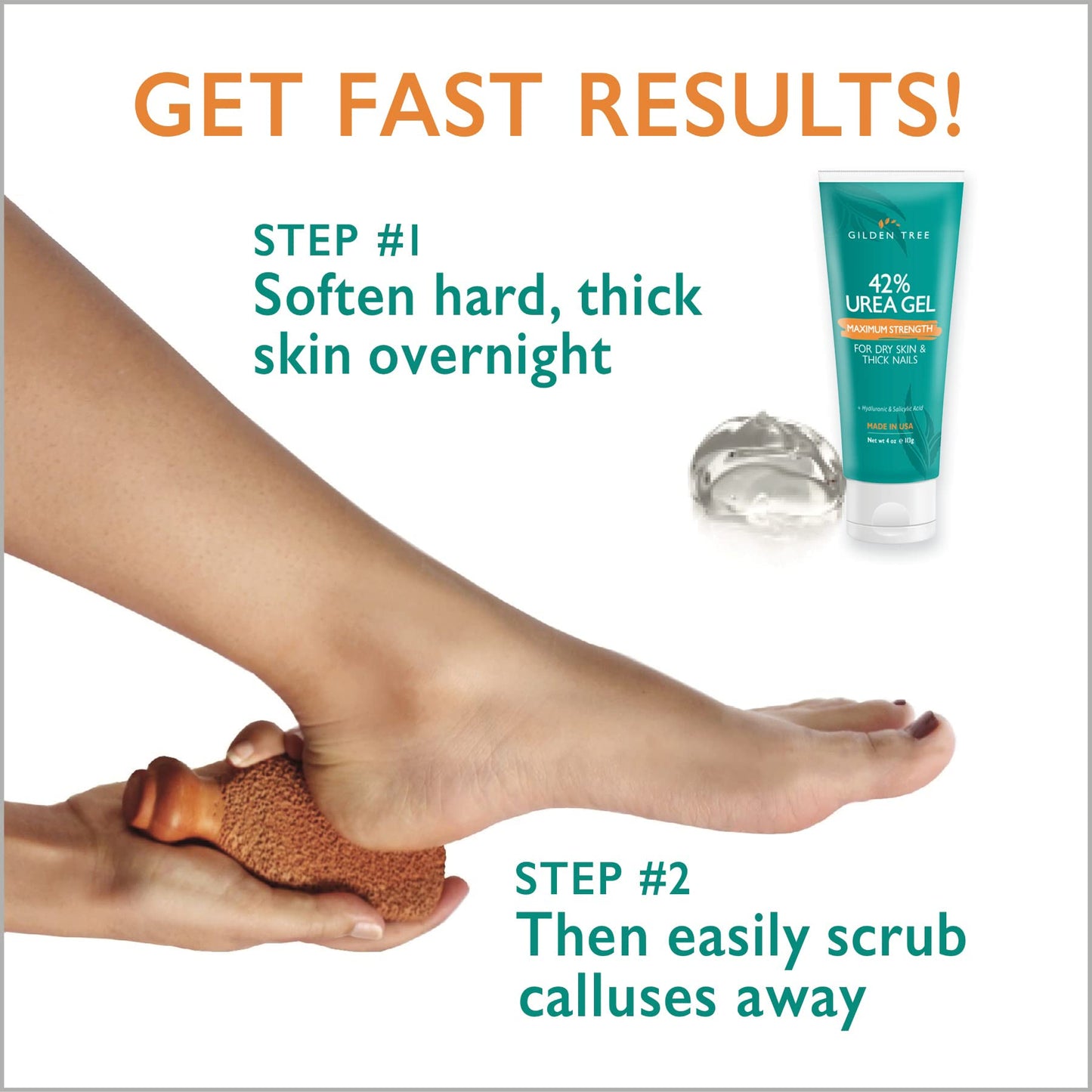 Callus Remover Gel + Foot Scrubber Kit - Pedicure Tools for Dry Cracked Heels Beauty & Personal Care GILDEN TREE