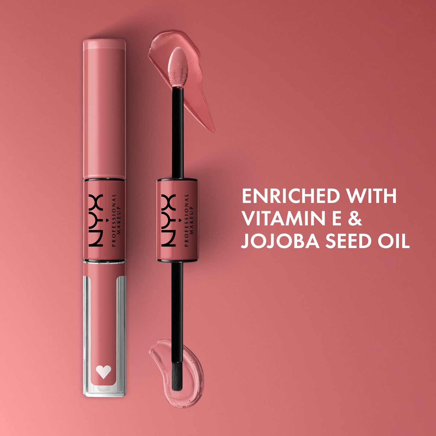 NYX PROFESSIONAL MAKEUP Shine Loud, Long-Lasting Liquid Lipstick with Clear Lip Gloss - Cash Flow (Light Dusty Rose) Beauty & Personal Care NYX PROFESSIONAL MAKEUP