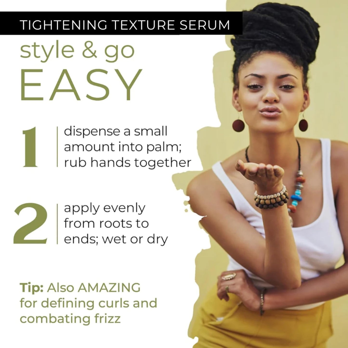 Dollylocks Texture Serum | No Flake Frizz-free Styling | Plant-Based Residue-Free Vegan | Locs, Curls, Braids, Dreadlocks | Tea Tree Spearmint | 4oz Beauty & Personal Care Dollylocks