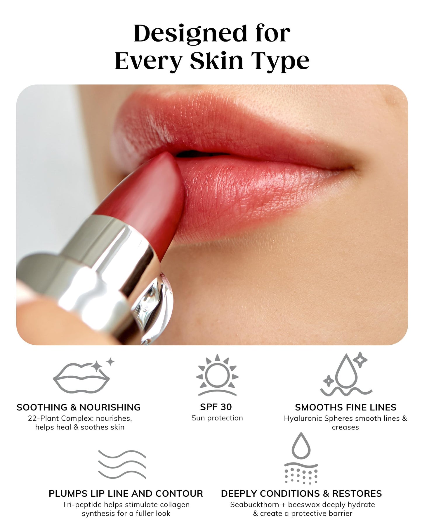 KAPLAN MD Perfect Pout Lipstick, Revitalizing Treatment + SPF 30 Sunscreen, 0.11 oz Beauty & Personal Care KAPLAN MD