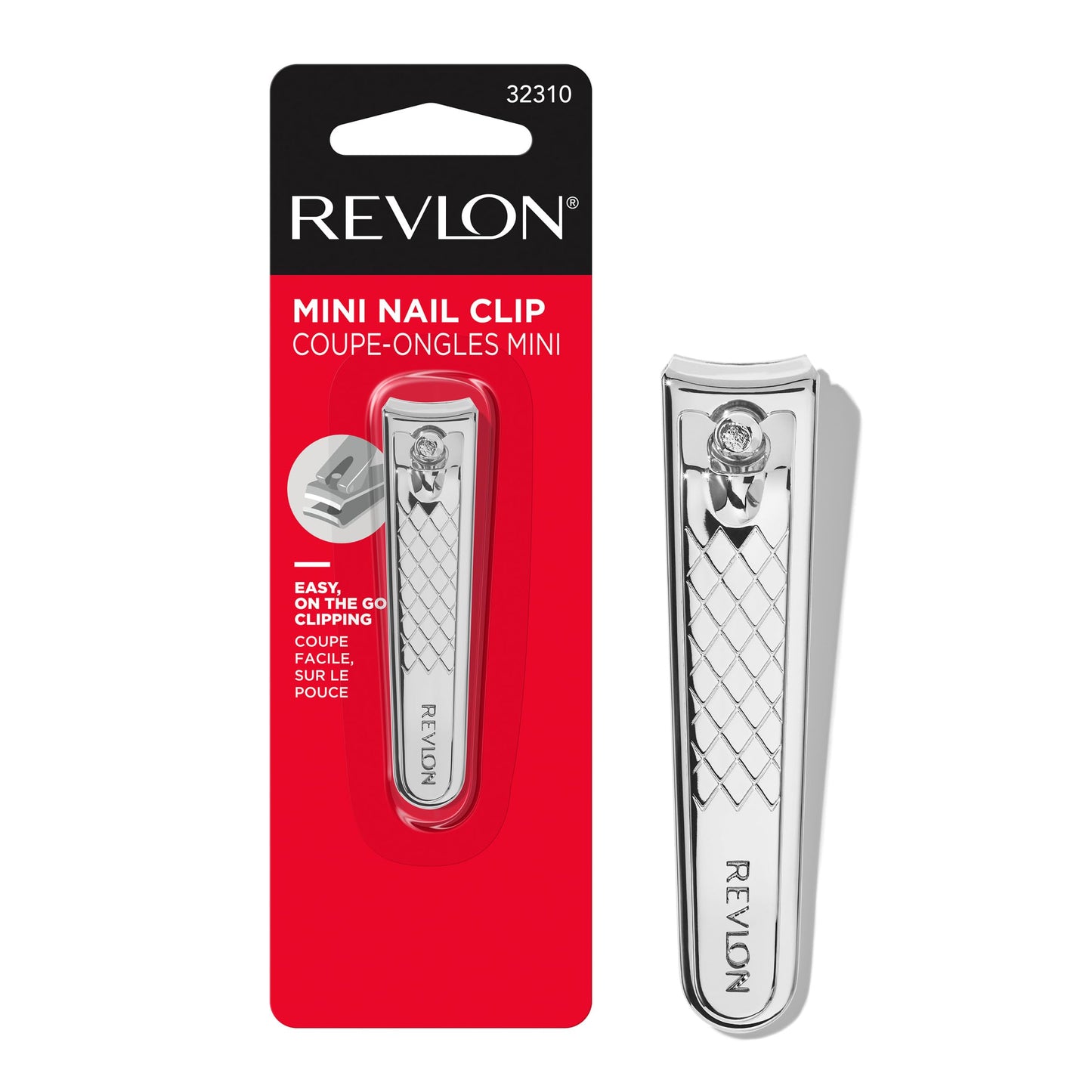 Revlon Compact Nail Clipper, Small Mini Design, Perfect for Travel, Use to Trim Fingernails and Toenails, Stainless Steel, 1 Count Beauty & Personal Care REVLON