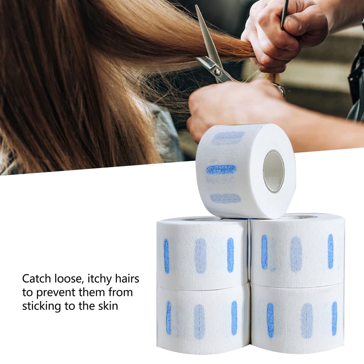 5 Rolls Barber Paper Neck Strips Professional Stretchy Paper Neck Band Protector Hairdressing Tool for Hair Cutting White 32 x 8 x 8cm Beauty and Personal Care FILFEEL