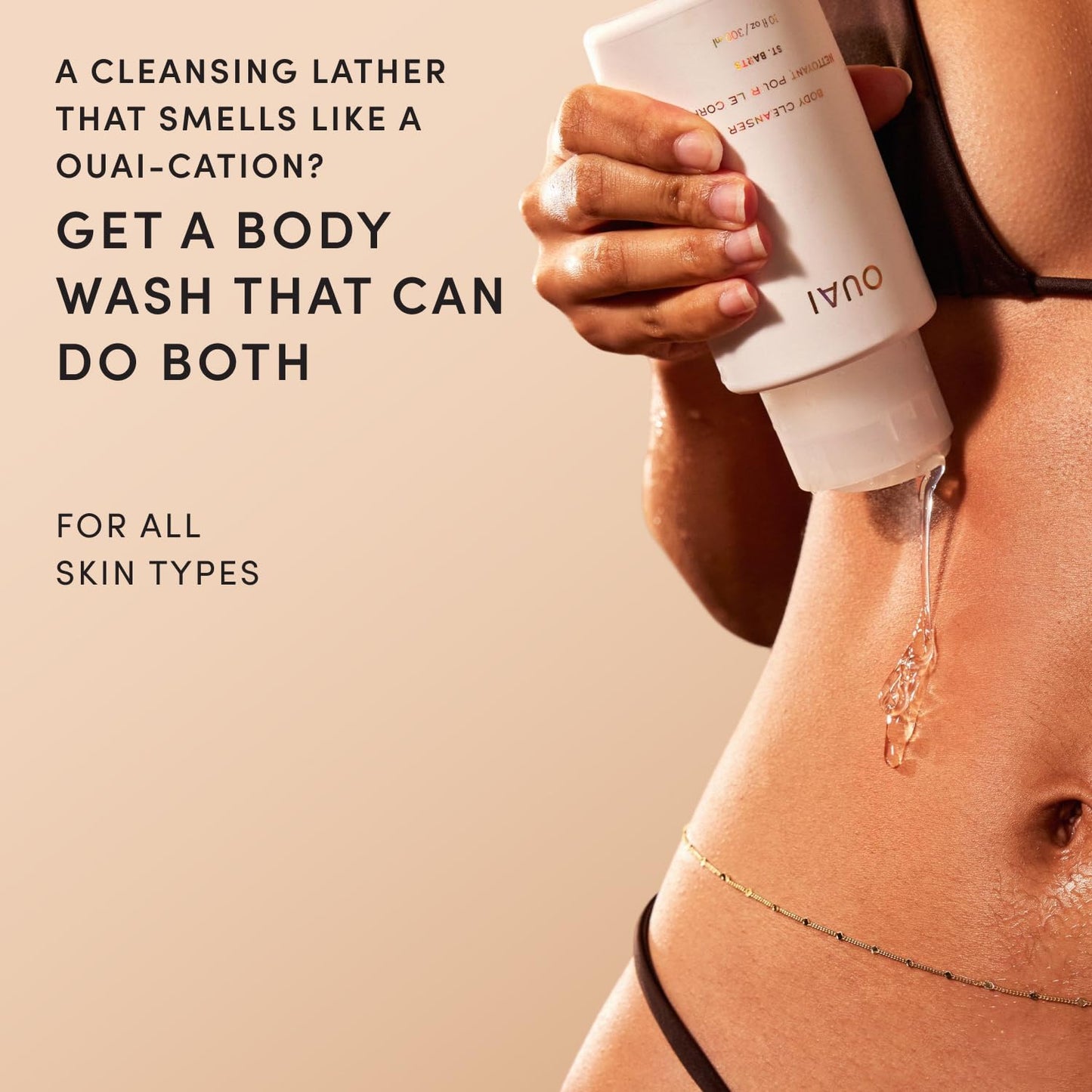 OUAI Body Cleanser, St. Barts - Foaming Body Wash with Jojoba Oil and Rosehip Oil to Hydrate, Nurture, Balance and Soften Skin - Paraben, Phthalate Beauty & Personal Care OUAI