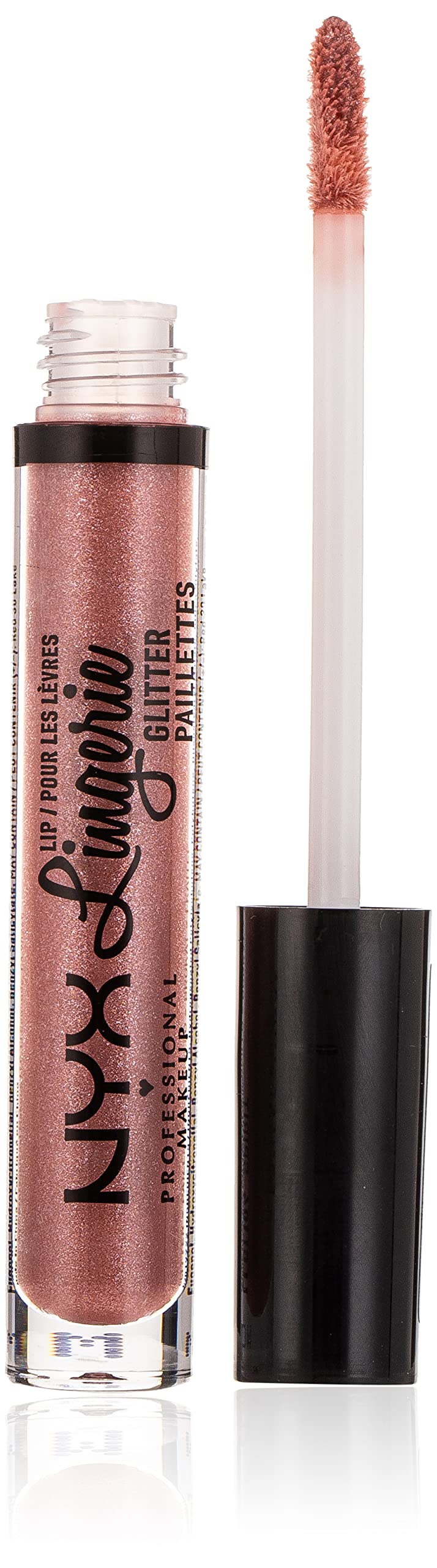 NYX PROFESSIONAL MAKEUP Lip Lingerie Glitter, Lip Gloss - Spirit (Nude Pink) Beauty & Personal Care NYX PROFESSIONAL MAKEUP