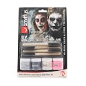 Neon Skeleton Liquid Latex Face and Body Paint Kit- 4-Pack 1 Ounce, 4 Brush-Set, Blacklight, Special Effects, Art, Theater, Parties, Cosplays Beauty & Personal Care Liquid Latex Fashions