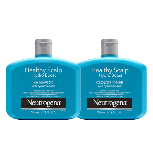 Neutrogena Healthy Scalp Hydro Boost Shampoo & Conditioner Set with Hyaluronic Acid, Hydrating Shampoo & Conditioner Helps Add Moisture to Dry Scalp Beauty & Personal Care Neutrogena