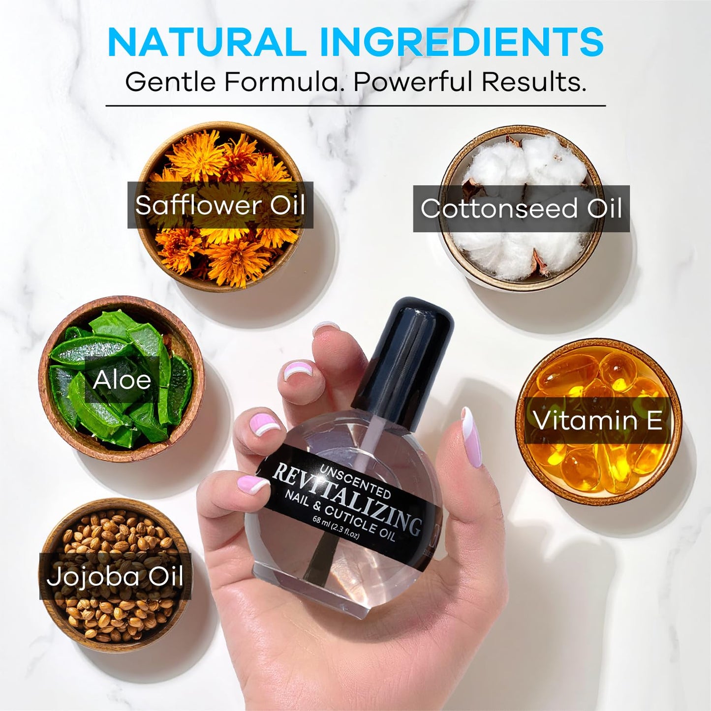 Ellie Chase Moisturizing Cuticle & Nail Care Oil 2.3 Fl Oz Unscented - Infused with Jojoba Oil, Aloe, Vitamin E - Nail & Cuticle Hydration, Repair Beauty & Personal Care ELLIE CHASE