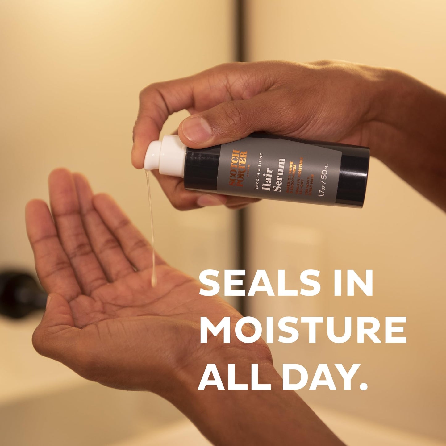 Scotch Porter Curls & Waves Hair Oil for Men | Seals in Moisture, Detangles & Prevents Frizz | Free of Parabens, Sulfates & Silicones | Vegan | 1.7oz Beauty & Personal Care Scotch Porter