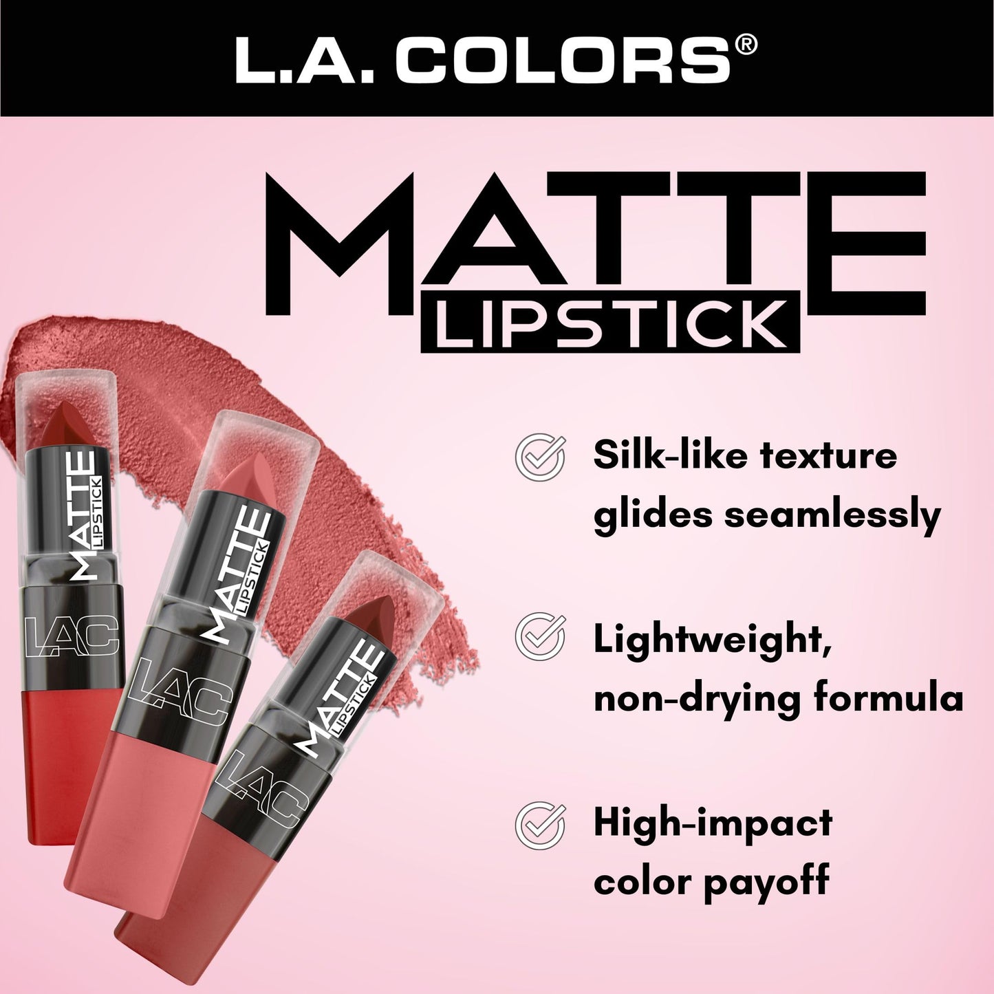 L.A. COLORS Matte Lipstick, Tantalize CML466 Beauty & Personal Care L.A. COLORS