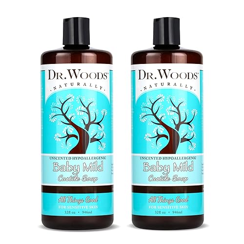 Dr. Woods Unscented Baby Mild Liquid Castile Soap - Natural Soap for Sensitive Skin, Gentle Cleanser with Hemp Oil and Vitamin E - Paraben, Sulfate Beauty & Personal Care Dr. Woods