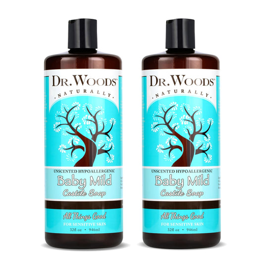 Dr. Woods Unscented Baby Mild Liquid Castile Soap - Natural Soap for Sensitive Skin, Gentle Cleanser with Hemp Oil and Vitamin E - Paraben, Sulfate Beauty & Personal Care Dr. Woods